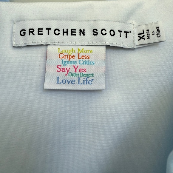 Gretchen Scott Designs Sky Blue Ruffle Neck Tank Top - Picture 2 of 4